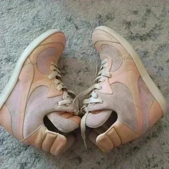 Alexander McQueen X Puma Women's Pink Ofeya Hidden Wedge High Fashion Trainers 7 - Picture 7 of 16